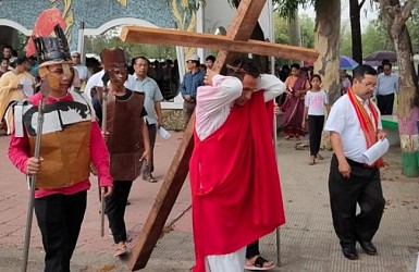 Good Friday Observed at Holy Cross School (Agartala). TIWN Pic April 15